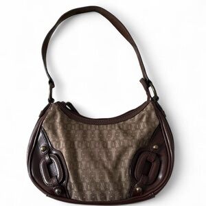Vintage Y2K Nine West Elegant Brown and Tan Women's Bag